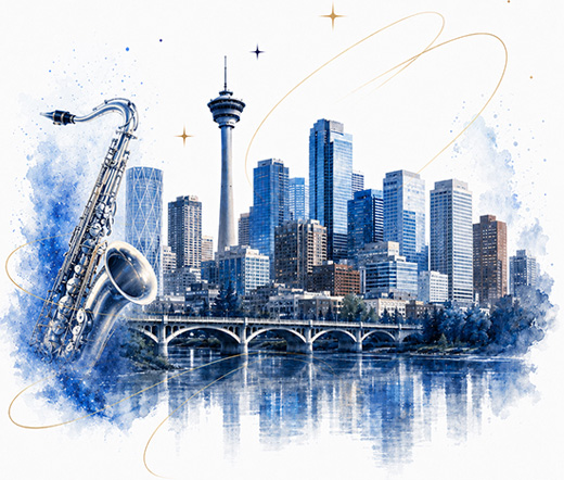 Jazz Nebula Calgary Skyline